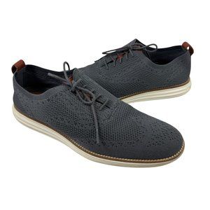 Cole Haan Size 11.5 Original Grand Mens Tie Shoes Stitchlite Wingtip Oxford Gray
